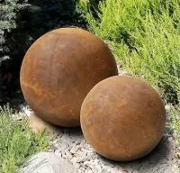 Шары сталь кортен 2 штуки декор (518937) ∅ 1,35 - 0,85 м. Дмитров